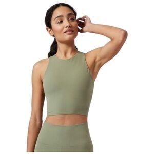 Athleta Top Womens 2X Conscious Crop D-DD+ Lightly Padded Racerback Green